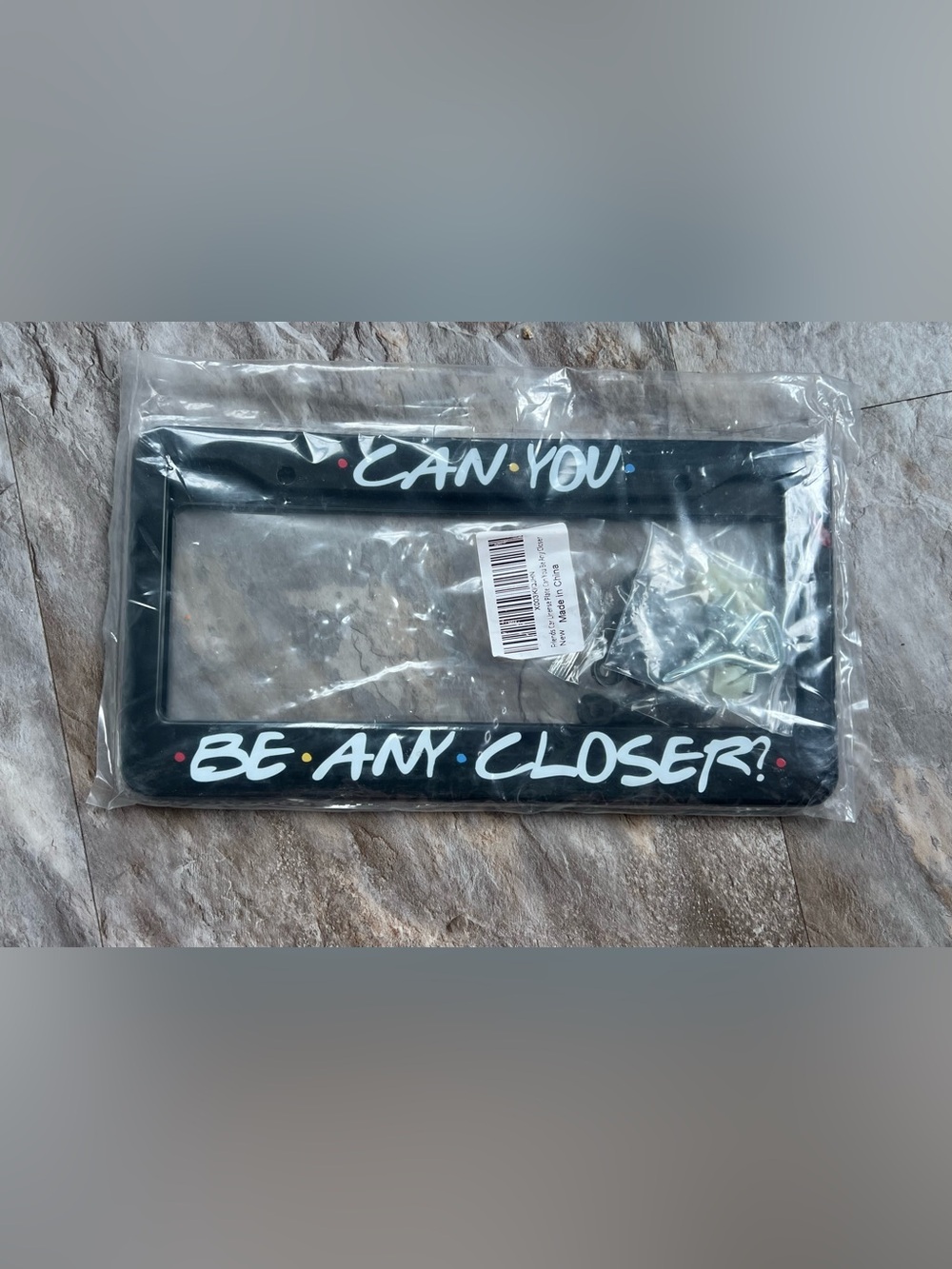 Friends Parody Can You Be Any Closer Traffic Tailgater Car License Plate Frame